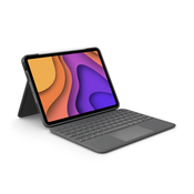 slomart bluetooth tipkovnica s stojalom za tablični računalnik logitech ipad air 4th gen siva azerty