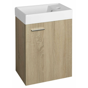 Kozmetična omarica ZOJA, 39,5 x 50 x 22 cm, hrast platin - Hrast platin - 24 - 22.00 - MDF/laminat - Obešen na steno - Nujna namestitev - Aqualine - KERAMIA FRESH - 39.50 - Klasičen - 39,5x50x22 cm - 50.00
