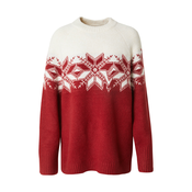 Abercrombie & Fitch Pulover ecru/rdeča