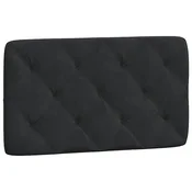 Vidaxl Blazina za vzglavje črna 80 cm žamet