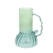 TOGNANA Vaza Design Art h19cm/zelena/borosilikatno steklo