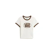 VANS Majica Center Chest Ringer rjava / bela