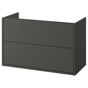 HAVBÄCK Postolje umivaonika s fiokama, tamnosiva, 100x48x63 cm