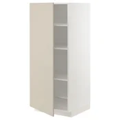 METOD Visoki element s policama, bela/Havstorp bež, 60x60x140 cm