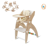 QuarttoLino 7u1 dječja stolica za bebe i djecu bijela sa volanom