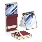 Futrola luxury leather case with kickstand za samsung f776b galaxy z flip 8 5g bordo (gkk case) ( F126159 )