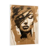 Canvas Slika na platnu Dama sa suptilnim pogledom, Sa ramom, 75 x 100 cm, Beli