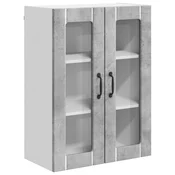 Vidaxl Stenski stekleni omarica LUCCA Betonsko siva 60 x 31 x 80 cm