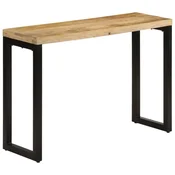 Vidaxl Konzolna mizica 110x35x76 cm trden neobdelan mangov les