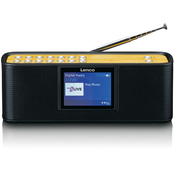 LENCO Prenosna radio DAB+ Bluetooth z lesenim dizajnom in 2,4-palčnim barvnim zaslonom, (5000299479)