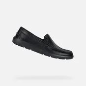 Moški črni loaferji Geox Leitan