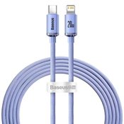 BASEUS Kabel za brzo punjenje i prijenos podataka USB-C iPhone Lightning 20W 2m ljubicasti
