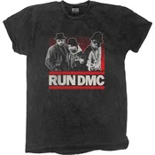 Run DMC Gradient Bars (Wash Collection) Dip-Dye On Black XL Majica