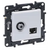 LEGRAND NILOE STEP MODUL BELA TV VTIČNICA TIP F + 1X UAE CAT.6 UTP 863177