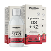 3x Liposomska vitamina D3 + K2, skupaj 750 ml