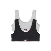 Tommy Hilfiger Underwear Modrček pegasto siva / živo rdeča / črna / bela