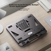 Ice Coorel Postolje za laptop Z5, 360° rotirajuće, Crno