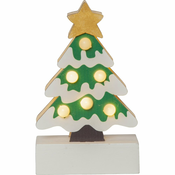 Bijelo-zeleni svjetlosni ukras s božicnim motivom Freddy – Star Trading
