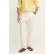 Hlače z mešanico lana Pepe Jeans LINEN PULL ON PANTS
