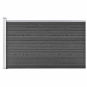 VIDAXL WPC panel za ogradu (175x105cm), crni