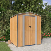 Greatstore Vrtna lopa svetlo rjava 192x191x223 cm pocinkano jeklo