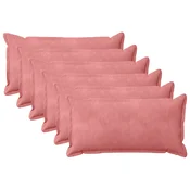 vidaXL Prevleka za blazino 6 pcs HOUTEN Roza 40 x 80 cm Žamet