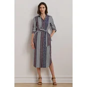 Bombažna obleka Lauren Ralph Lauren
