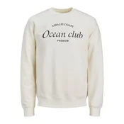 JACK & JONES Majica Ocean Club kremna/črna