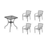 eoshop Kovinski vrtni set Eoshop 25: miza + 4 zložljivi stoli (stogljivi)