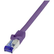 LOGILINK Priključni kabel Ultraflex\, Cat.6A\, S / FTP\, vijolična\, 0\,25 m LogiLink C6A019S RJ45 CAT 6a S/FTP 0.25 m vijolična 1 kos, (20416213)