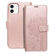 shumee Ovitek Mezzo Book za iPhone 12/12 PRO, rožnato zlato drevo