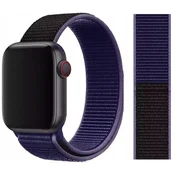 shumee PASEK ZA APPLE WATCH 1/2/3/4/5/6/7/8/9/SE 42/44 MM TEMNO MODRI MATERIAL
