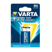 Varta High Energy baterija 9V/E-Block, 1 kos