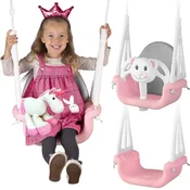 shumee Ricokids 3-v-1 gugalnica z medvedkom, roza