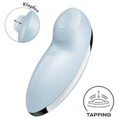 Satisfyer Tap & Climax 2 - 2v1 stimulator klitorisa in vibrator (modra)