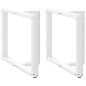 Vidaxl Noge za jedilno mizo v obliki črke T, 2 kosa, bele barve, 90x35x(72-73) cm, jeklo