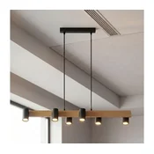 Brilagi - Viseči lestenec na kablu SELE 6xGU10/30W/230V črna/dekor hrasta