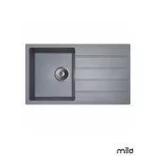 Milo Granitna sudopera Metro, o90, 76x44cm, Diamond grey