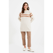 Trendyol Modest Ženski džemper Tctaw22Ak0102, Bež