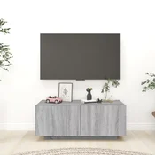 vidaXL TV omarica siva sonoma 100x35x40 cm inženirski les