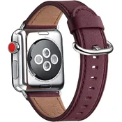 shumee Pašček za Apple Watch 1/2/3/4/5/6/7/8/9/SE 38/40/41 mm, rdeče vino