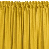 Curtain MILANA color mustard style classic transparent dragon tape 5 cm with fringe 3 cm chenille 140x245 HOMEDE