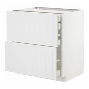 METOD / MAXIMERA Pod.orm.2front/2dnj/1srd/1vis.fiok, bela/Stensund bela, 80x60 cm