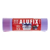 Elastične vrečke za smeti FIX LDPE 53x60cm 35 l/12 kosov 22mic vijolične