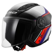 Otvorena motociklistička kaciga LS2 OF616 Airflow II Rush bijelo-plavo-crvena