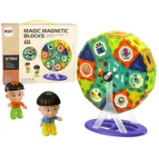 Magnetic bricks 3D Devils Mill Carousel 71 pieces
