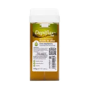 Depilflax 100 depilacijski vosek v roli z voskom olivnega pigmenta 110 g