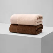 JD Original Set peškira, 34x74cm, 2 komada, Roze-braon
