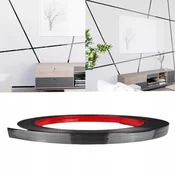 shumee DEKORATIVNI TRAK ČRN 0,6 cm PVC 6 mm 10 METROV SAMOLEPILAN