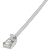 LOGILINK LogiLink CQ9012S RJ45 omrežni kabel CAT6a U/FTP 0.3 m siva izjemno tanek, ognjevaren, prilagodljiv, zaščita iz folije, brez halogena, z zaščitnim zapo, (20416741)